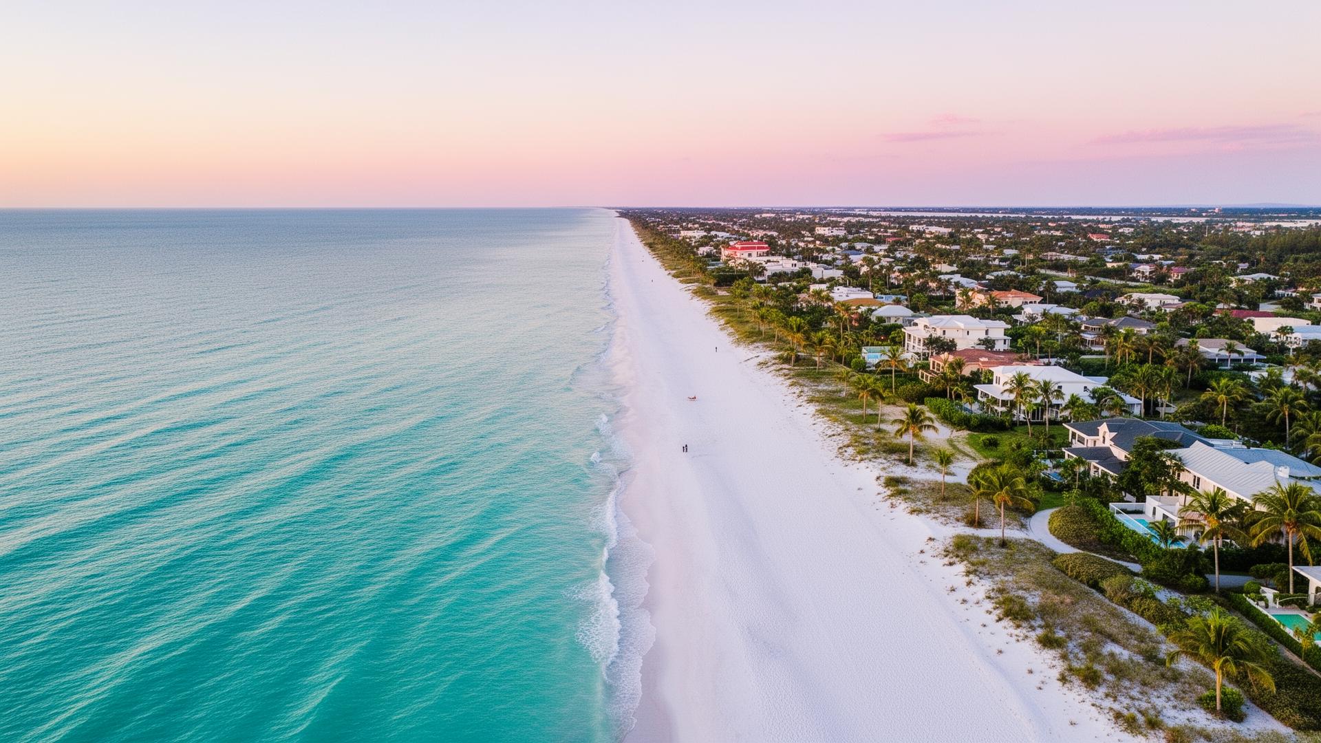 Aerial view of the Vero Beach coastline